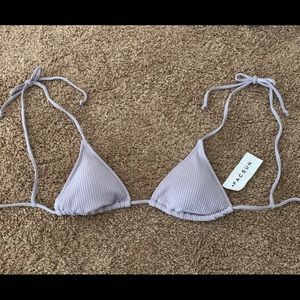 PacSun LA Hearts Purple String Triangle Bikini Top
